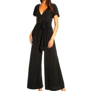 Eliza J BowTie Black Jumpsuit